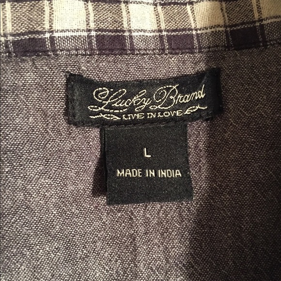 Lucky brand double cloth plaid flannel - Picture 5 of 8